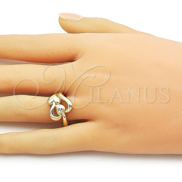Gold Filled Ring — Elegant Ring Heart Design Polished 01. One size — alternate product view — SKU 162149 | Oro Laminado anillo — Elegant Ring corazón diseño pulido 01. One size — SKU 162149