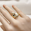 Oro Laminado Elegant Ring, Gold Filled Style Polished, Golden Finish, 01.163.0010