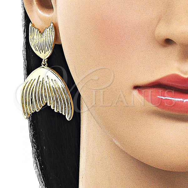 Gold Filled Ring — Dangle Earring Fish Design Polished 02. — alternate product view — SKU 162152 | Oro Laminado anillo — Dangle Earring Fish diseño pulido 02. — SKU 162152