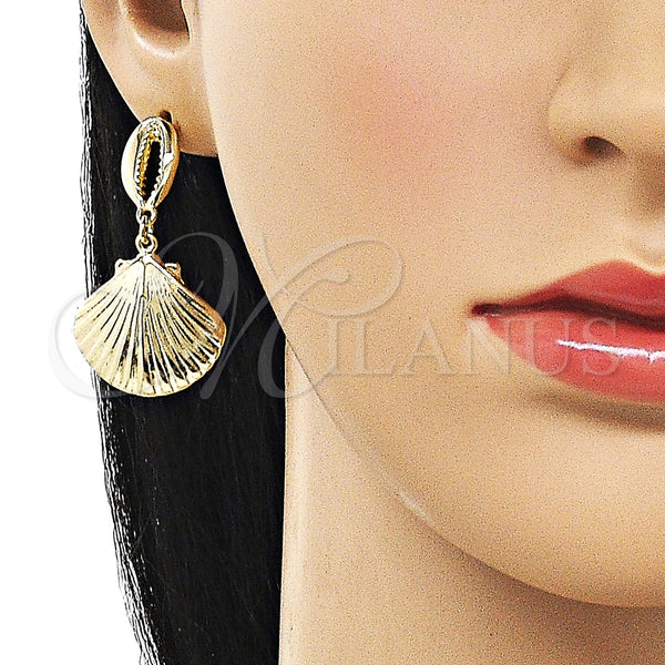 Gold Filled Ring — Dangle Earring Shell Design Polished 02. — alternate product view — SKU 162154 | Oro Laminado anillo — Dangle Earring Shell diseño pulido 02. — SKU 162154