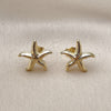 Gold Filled Ring — Stud Earring Star and Hollow Design Polished 02. — alternate product view — SKU 162160 | Oro Laminado anillo — Stud Earring estrella and Hollow diseño pulido 02. — SKU 162160