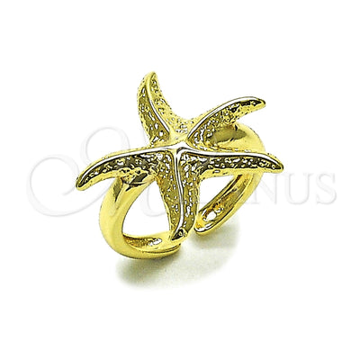 Oro Laminado Elegant Ring, Gold Filled Style Star Design, Polished, Golden Finish, 01.163.0012 (One size fits for wholesale, main product view