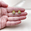 Gold Filled Ring — Stud Earring Yellow Enamel 02. — alternate product view — SKU 162168 | Oro Laminado anillo — Stud Earring Yellow Enamel 02. — SKU 162168
