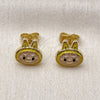 Gold Filled Ring — Stud Earring Yellow Enamel 02. — alternate product view — SKU 162168 | Oro Laminado anillo — Stud Earring Yellow Enamel 02. — SKU 162168