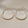 Oro Laminado Medium Hoop, Gold Filled Style Hollow Design, Diamond Cutting Finish, Golden Finish, 02.163.0409.40
