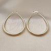 Oro Laminado Large Hoop, Gold Filled Style Diamond Cutting Finish, Golden Finish, 02.170.0280.45