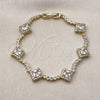 Gold Filled Bracelet — Tennis Bracelet Cluster Design with White Cubic Zirconia — alternate product view — SKU 162178 | Oro Laminado brazalete — Tennis Bracelet Cluster diseño with blanco Cubic Zirconia — SKU 162178