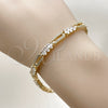 Oro Laminado Tennis Bracelet, Gold Filled Style with White Cubic Zirconia, Polished, Golden Finish, 03.266.0036.08