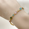 Gold Filled Bracelet — Tennis Bracelet with Multicolor Cubic Zirconia Polished 03. — alternate product view — SKU 162191 | Oro Laminado brazalete — Tennis Bracelet with Multicolor Cubic Zirconia pulido 03. — SKU 162191