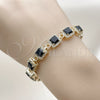 Gold Filled Bracelet — Tennis Bracelet Cluster Design with Black and White — alternate product view — SKU 162195 | Oro Laminado brazalete — Tennis Bracelet Cluster diseño with negro and blanco — SKU 162195