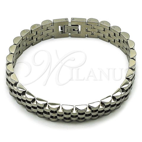 Stainless Steel Solid Bracelet, Polished, Steel Finish, 03.435.0007.08