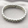 Stainless Steel Solid Bracelet, Polished, Steel Finish, 03.435.0007.08 (12 MM Thickness, 8 Inches Length)