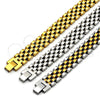 Stainless Steel Solid Bracelet, Polished, Steel Finish, 03.435.0007.08 (12 MM Thickness, 8 Inches Length)