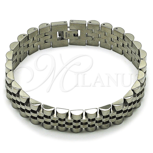 Stainless Steel Solid Bracelet, Polished, Steel Finish, 03.435.0008.08
