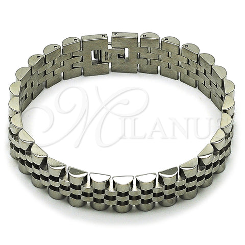 Stainless Steel Solid Bracelet, Polished, Steel Finish, 03.435.0008.08