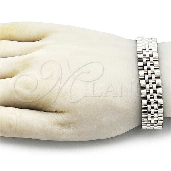 Stainless Steel Bracelet — Solid Bracelet Polished 03. 15 MM Thickness 9 — alternate product view — SKU 162221 | Acero Inoxidable brazalete — sólido Bracelet pulido 03. 15 MM Thickness 9 — SKU 162221