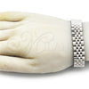 Stainless Steel Solid Bracelet, Polished, Steel Finish, 03.435.0008.08 (15 MM Thickness, 9 Inches Length)