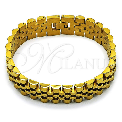 Stainless Steel Solid Bracelet, Polished, Golden Finish, 03.435.0008.2.08
