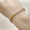 Oro Laminado Tennis Bracelet, Gold Filled Style with Multicolor Cubic Zirconia, Polished, Golden Finish, 03.283.0462.2.07