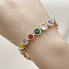 Oro Laminado Tennis Bracelet, Gold Filled Style with Multicolor Cubic Zirconia, Polished, Golden Finish, 03.283.0509.1.08