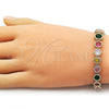 Oro Laminado Tennis Bracelet, Gold Filled Style with Multicolor Cubic Zirconia, Polished, Golden Finish, 03.283.0509.1.08 (09 MM Thickness, 8 Inches Length)