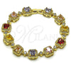Gold Filled Bracelet — Tennis Bracelet Cluster Design with Black and White — alternate product view — SKU 162268 | Oro Laminado brazalete — Tennis Bracelet Cluster diseño with negro and blanco — SKU 162268
