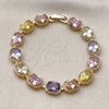 Gold Filled Bracelet — Tennis Bracelet with Multicolor Cubic Zirconia Polished 03. — alternate product view — SKU 162283 | Oro Laminado brazalete — Tennis Bracelet with Multicolor Cubic Zirconia pulido 03. — SKU 162283