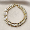 Oro Laminado Tennis Bracelet, Gold Filled Style with White Cubic Zirconia, Polished, Golden Finish, 03.283.0535.07