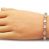Oro Laminado Tennis Bracelet, Gold Filled Style with White Cubic Zirconia, Polished, Golden Finish, 03.283.0536.07 (06 MM Thickness, 7 Inches Length)