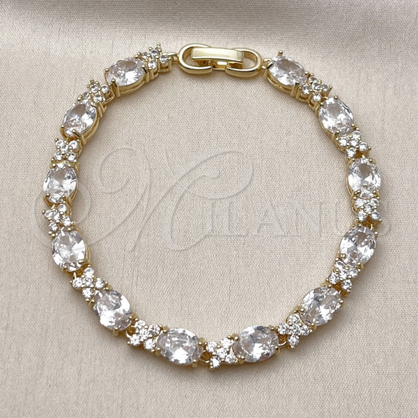 Gold Filled Bracelet — Tennis Bracelet with White Cubic Zirconia Polished 03. — alternate product view — SKU 162298 | Oro Laminado brazalete — Tennis Bracelet with blanco Cubic Zirconia pulido 03. — SKU 162298