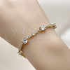 Oro Laminado Tennis Bracelet, Gold Filled Style with White Cubic Zirconia, Polished, Golden Finish, 03.283.0539.07
