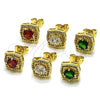 Gold Filled Ring — Stud Earring Cluster Design with White Cubic Zirconia — alternate product view — SKU 162318 | Oro Laminado anillo — Stud Earring Cluster diseño with blanco Cubic Zirconia — SKU 162318