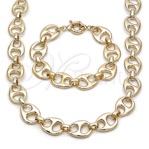 Gold Filled Bracelet — Necklace and Bracelet Puff Mariner and Mariner Design — main product view — SKU 162388 | Oro Laminado brazalete — Necklace and Bracelet Puff Mariner and Mariner diseño — SKU 162388