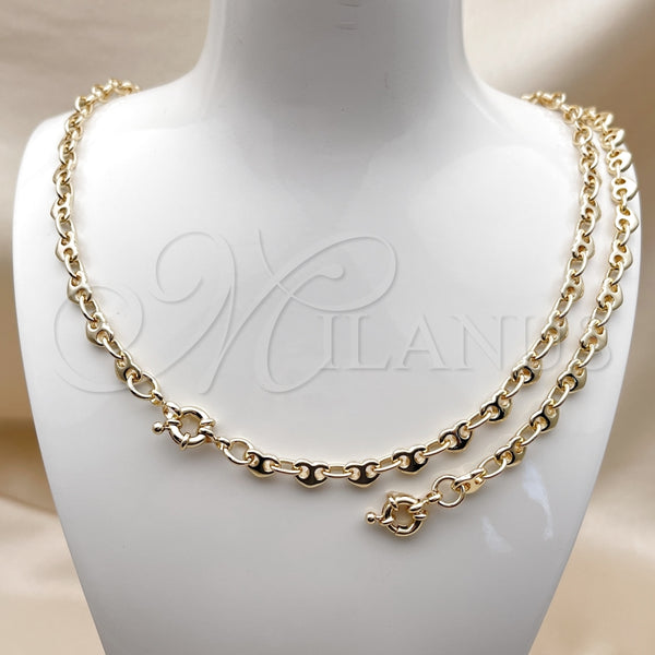 Gold Filled Bracelet — Necklace and Bracelet Heart Design Polished 06. — alternate product view — SKU 162389 | Oro Laminado brazalete — Necklace and Bracelet corazón diseño pulido 06. — SKU 162389