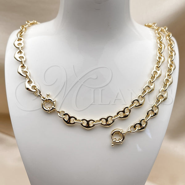 Gold Filled Bracelet — Necklace and Bracelet Heart Design Polished 06. — alternate product view — SKU 162390 | Oro Laminado brazalete — Necklace and Bracelet corazón diseño pulido 06. — SKU 162390