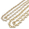 Oro Laminado Necklace and Bracelet, Gold Filled Style Heart Design, Polished, Golden Finish, 06.415.0011