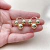 Oro Laminado Small Hoop, Gold Filled Style Ball and Hollow Design, Polished, Golden Finish, 02.213.0846.25