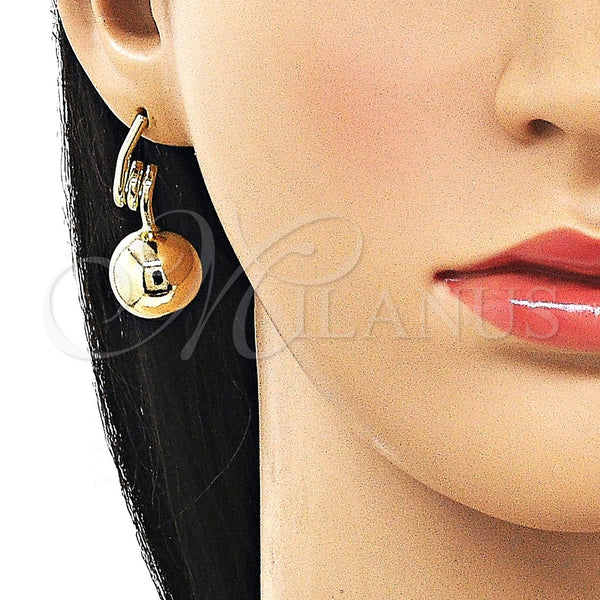 Gold Filled Ring — Stud Earring Ball and Hollow Design Polished 02. — alternate product view — SKU 162421 | Oro Laminado anillo — Stud Earring Ball and Hollow diseño pulido 02. — SKU 162421