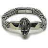 Stainless Steel Fancy Bracelet, Lion Design, Polished, Steel Finish, 03.439.0004.09