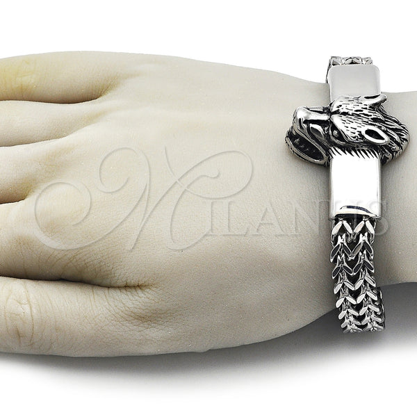 Stainless Steel Bracelet — Fancy Bracelet Lion Design Polished 03. 12 MM — alternate product view — SKU 162447 | Acero Inoxidable brazalete — elegante Bracelet Lion diseño pulido 03. 12 MM — SKU 162447