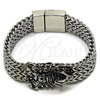 Stainless Steel Fancy Bracelet, Scorpion and Square Franco Design, Polished, Steel Finish, 03.439.0006.09