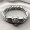 Stainless Steel Fancy Bracelet, Square Franco Design, Polished, Steel Finish, 03.439.0007.09