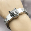 Stainless Steel Fancy Bracelet, Square Franco Design, Polished, Steel Finish, 03.439.0007.09 (12 MM Thickness, 9 Inches Length)