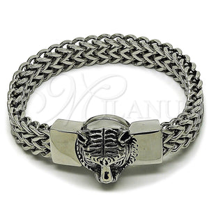 Stainless Steel Bracelet — Fancy Bracelet Square Franco Design Polished 03. 12 — main product view — SKU 162450 | Acero Inoxidable brazalete — elegante Bracelet Square Franco diseño pulido 03. 12 — SKU 162450