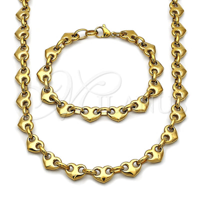 Stainless Steel Heart Jewelry Set 06.435.0006.18 for wholesale, main product view