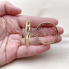 Oro Laminado Huggie Hoop, Gold Filled Style with White Cubic Zirconia, Polished, Golden Finish, 02.204.0077.35