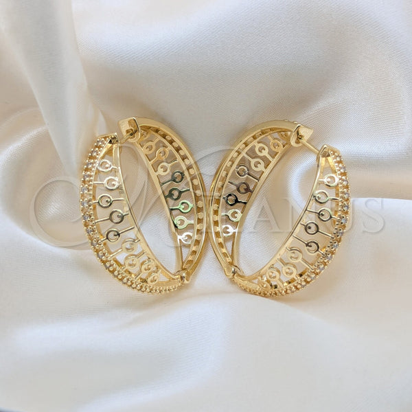 Gold Filled Hoop Earrings — Huggie Hoop with White Cubic Zirconia Polished 02. — main product view — SKU 162483 | Oro Laminado aretes de aro — Huggie Hoop with blanco Cubic Zirconia pulido 02. — SKU 162483