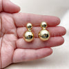 Oro Laminado Stud Earring, Gold Filled Style Polished, Golden Finish, 02.282.0083