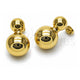 Oro Laminado Stud Earring, Gold Filled Style Ball Design, Polished, Golden Finish, 02.282.0083