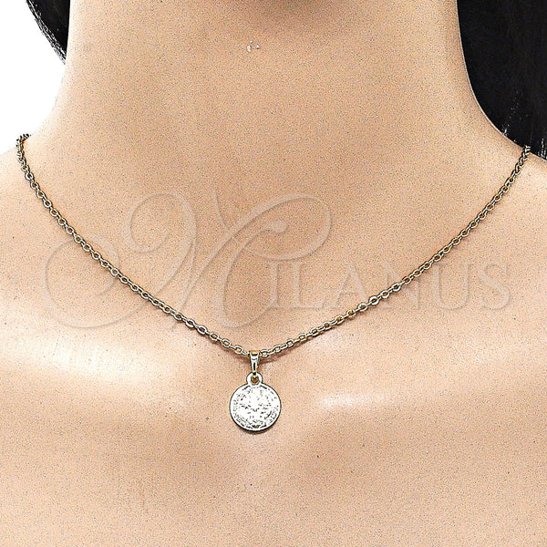 Gold Filled Pendant — Religious Pendant San Benito Design Polished 05. — alternate product view — SKU 162530 | Oro Laminado dije — Religious Pendant San Benito diseño pulido 05. — SKU 162530